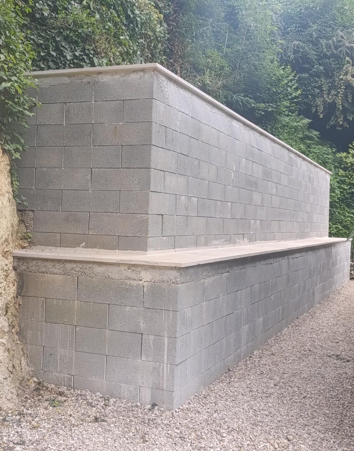 Image du mur de soutènement terminé