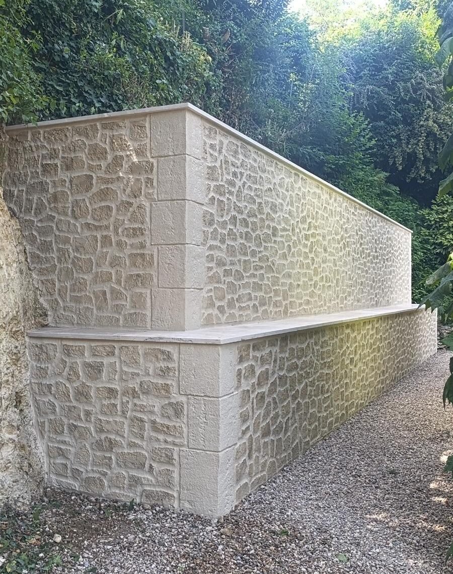 Image du mur de soutènement avant travaux